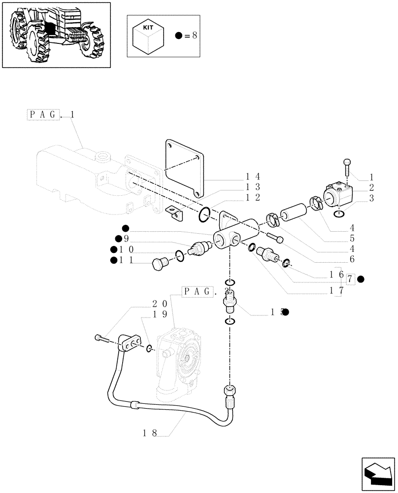 Схема запчастей Case IH MAXXUM 140 - (1.32.8/04[02]) - 113 L/MIN CCLS PUMP FOR (CL.4) FRONT AXLE - PUMPS FOR HYDRAULIC SYSTEM AND LIFT - C6562 (VAR.334835-336835-337835-338835-339835 / 743744) (03) - TRANSMISSION