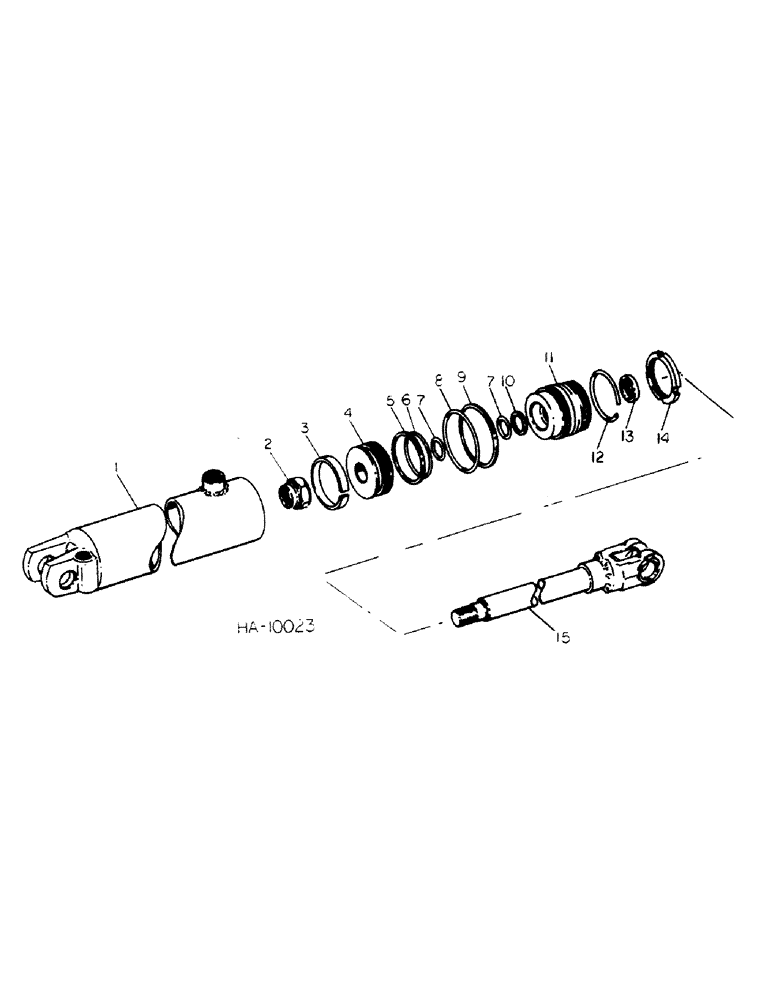 Схема запчастей Case IH 45 - (D-63) - SLAVE HYDRAULIC CYLINDER, CESSNA, AUGUST, 1976 SEASON AND SINCE 