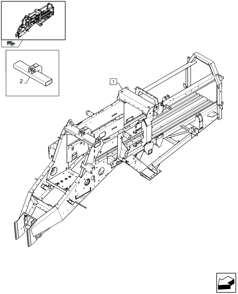 Схема запчастей Case IH LB433R - (12.01[01]) - MAIN FRAME (12) - MAIN FRAME