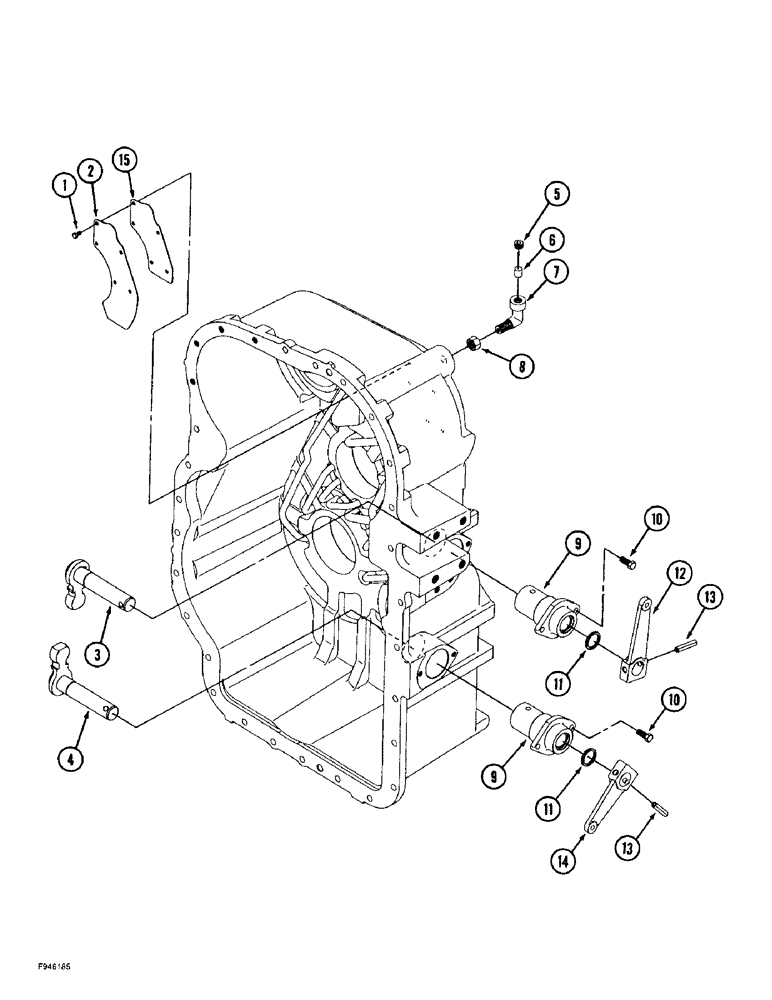 Схема запчастей Case IH 9350 - (6-074) - 24 SPEED SYNCHROSHIFT TRANSMISSION ASSEMBLY, FRONT HOUSING, SHIFT LEVERS AND BREATHERS (06) - POWER TRAIN