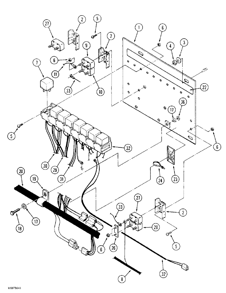 Схема запчастей Case IH 9370 QUADTRAC - (4-008) - SYSTEMS CIRCUIT BREAKERS AND RELAYS (04) - ELECTRICAL SYSTEMS