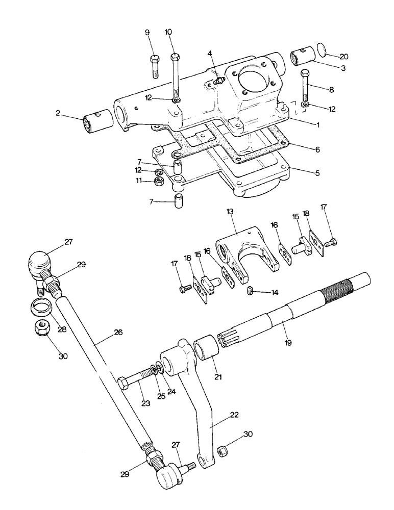 Схема запчастей Case IH 1290 - (H-06) - STEERING BOX, MANUAL STEERING, NOT NORTH AMERICA (13) - STEERING SYSTEM