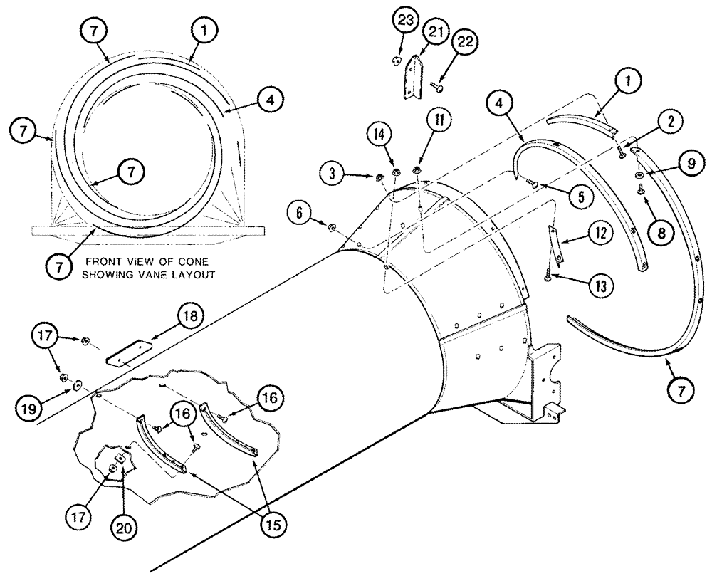 Схема запчастей Case IH 2388 - (09B-10[01]) - VANE - STANDARD, BSN JJC0270499 (14) - ROTOR, CONCANVES & SIEVE