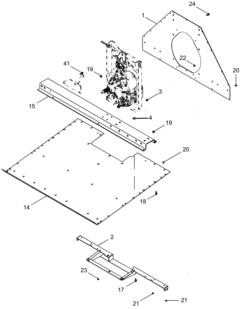 Схема запчастей Case IH 2388 - (09B-02) - ROTOR DRIVE - MOUNTING SUPPORTS (14) - ROTOR, CONCANVES & SIEVE