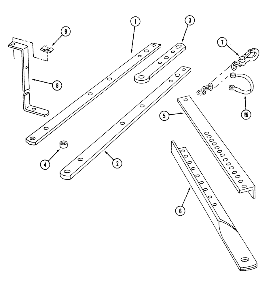 Схема запчастей Case IH 700 - (9-08) - HITCH AND DRAWBAR (09) - CHASSIS/ATTACHMENTS