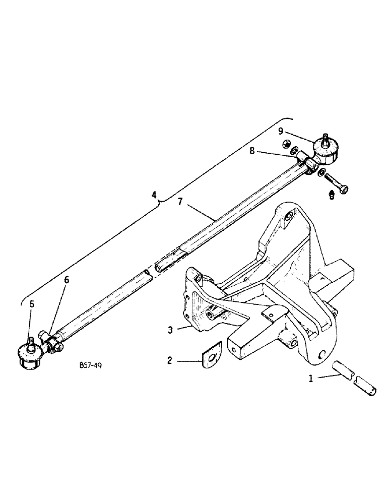 Схема запчастей Case IH 384 - (14-06) - SUSPENSION, FRONT BOLSTER AND TIE ROD Suspension