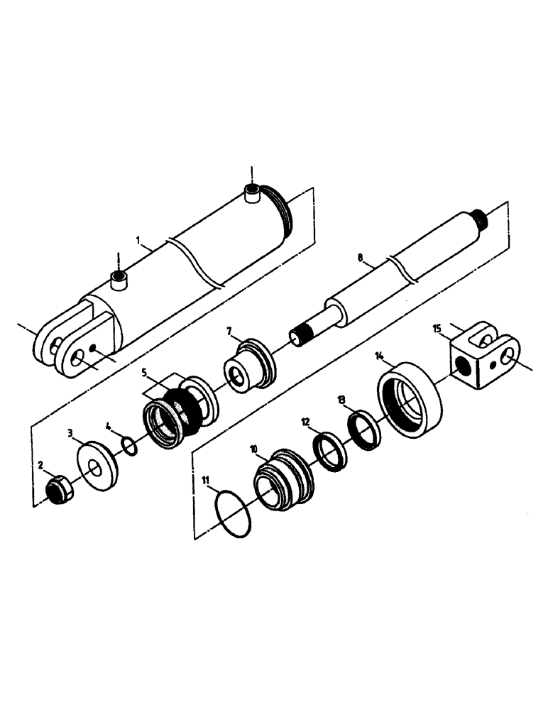 Схема запчастей Case IH 7700 - (B02-03) - HYDRAULIC CYLINDER, CROP DIVIDER LIFT ARMS, FLORIDA Hydraulic Components & Circuits