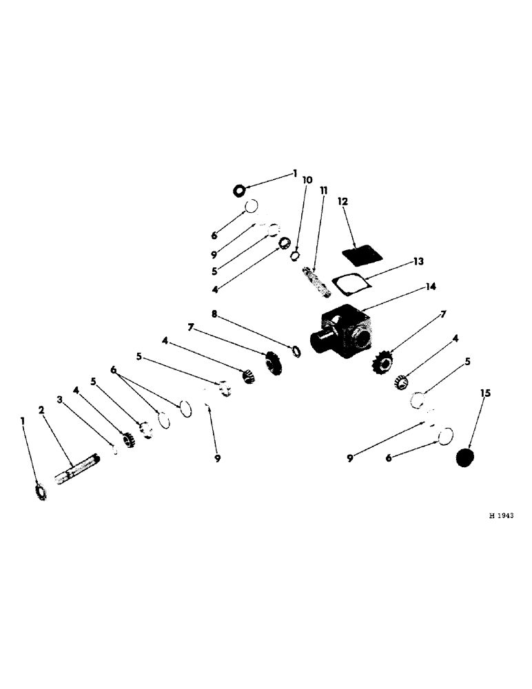 Схема запчастей Case IH 320 - (M-11) - MITER GEAR CASE 