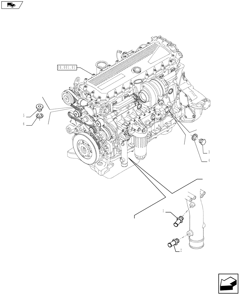 Схема запчастей Case IH F3BFA613A E002 - (10.408.02) - HEAT EXCHANGER - ENGINE (10) - ENGINE