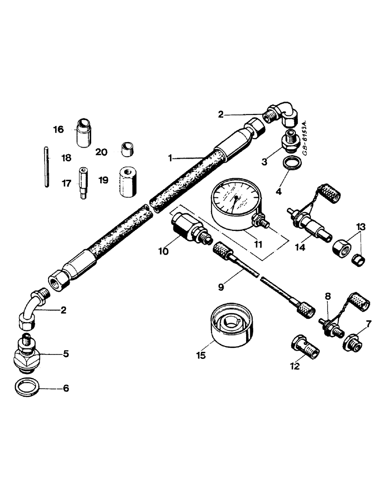 Схема запчастей Case IH 533 - (02-02) - SERVICE TOOLS FOR HYDRAULIC SYSTEM Accessories & Attachments / Miscellaneous