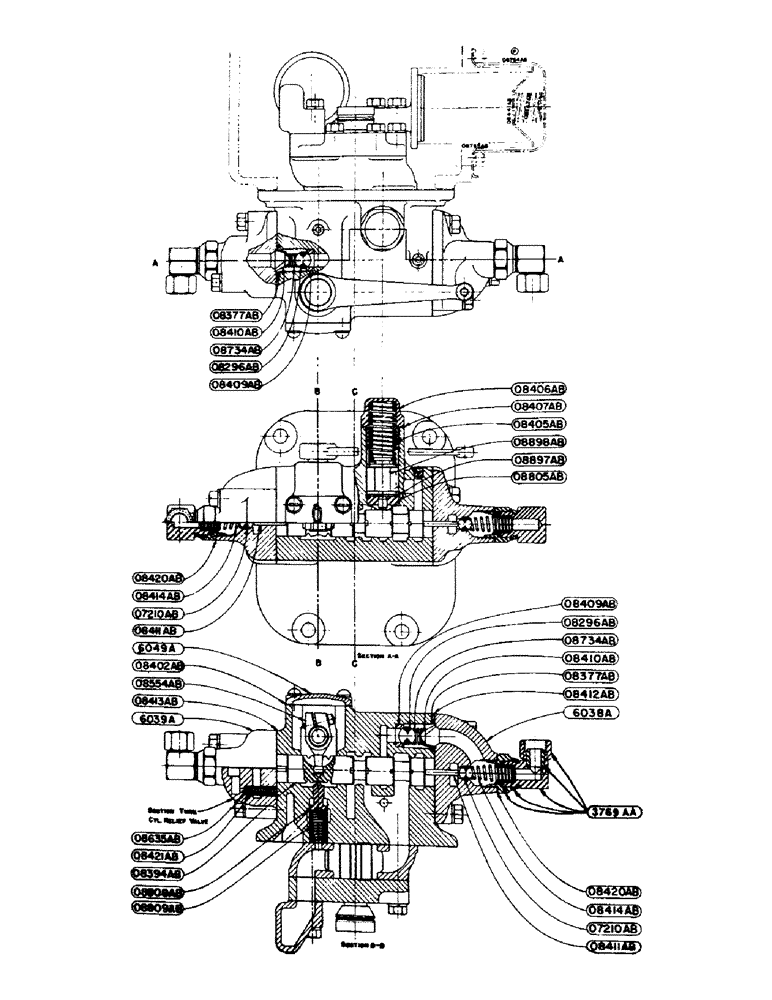 Схема запчастей Case IH SC-SERIES - (142) - HYDRAULIC SINGLE AND DUAL CONTROL UNIT, SINGLE VALVE AND PUMP ASSEMBLY, SINGLE VALVE, S, SC, SO (08) - HYDRAULICS