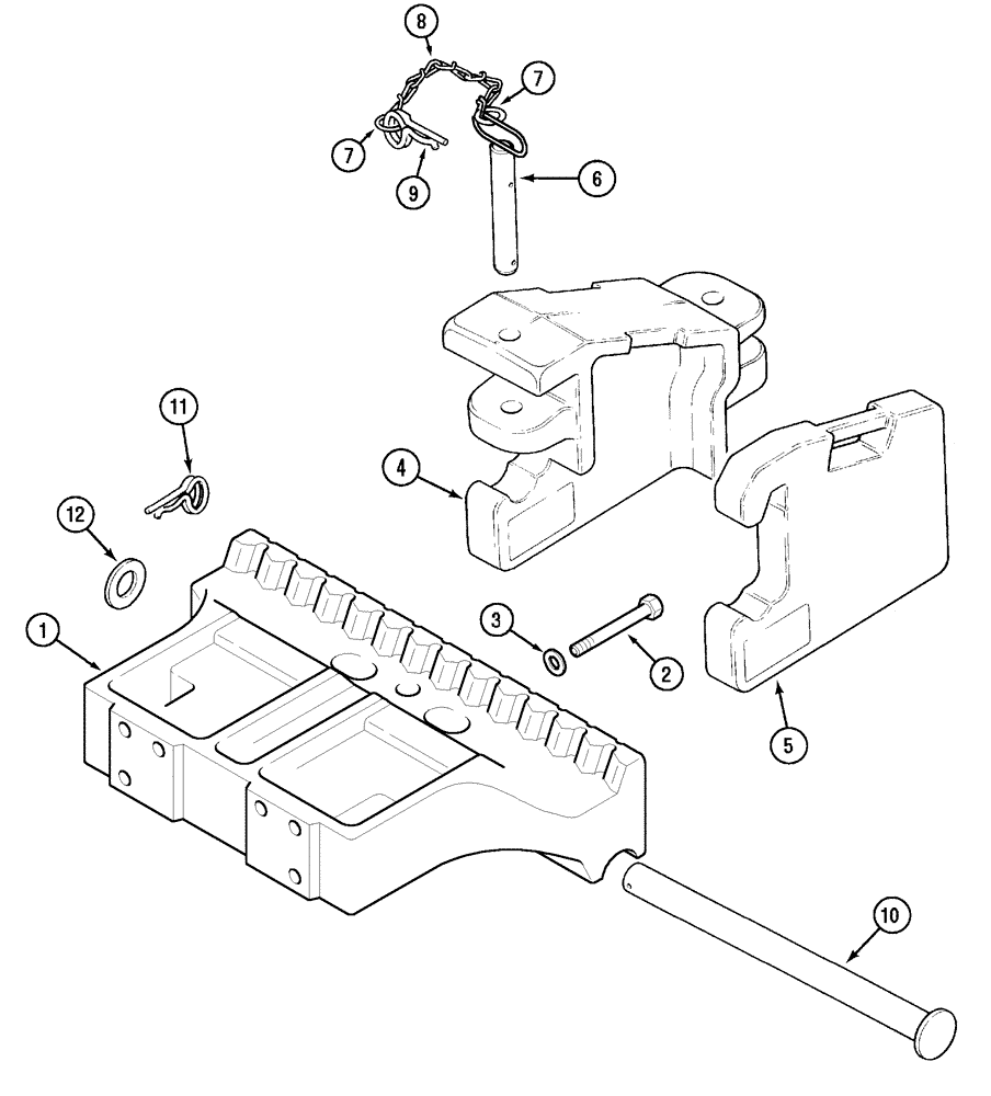 Схема запчастей Case IH MX110 - (09-02) - FRONT WEIGHTS (09) - CHASSIS/ATTACHMENTS