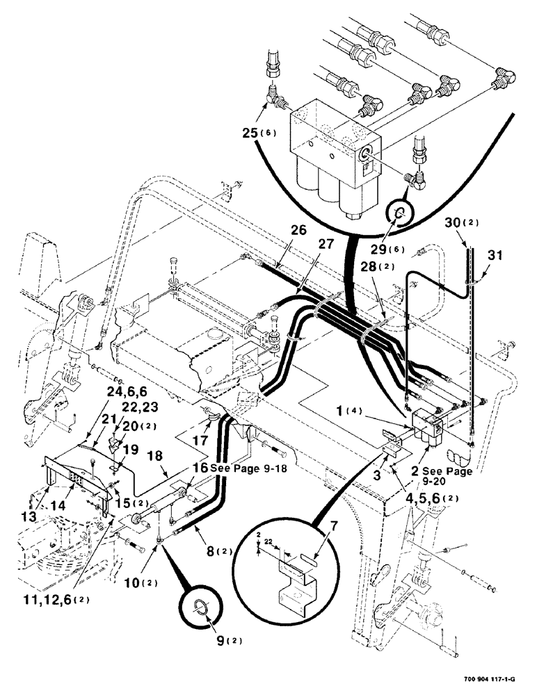 Схема запчастей Case IH 8312 - (9-14) - KIT - HYDRAULIC HEADER TILT, HK10913 HYDRAULIC HEADER TILT KIT TO BE ORDERED THRU WHOLEGOODS ONLY (35) - HYDRAULIC SYSTEMS