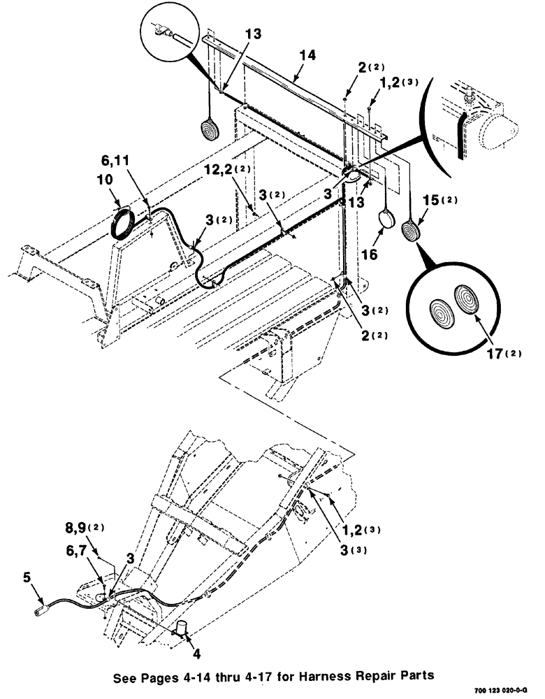 Схема запчастей Case IH 8575 - (04-006) - LIGHTS ASSEMBLY, TAIL AND FLASHER (06) - ELECTRICAL