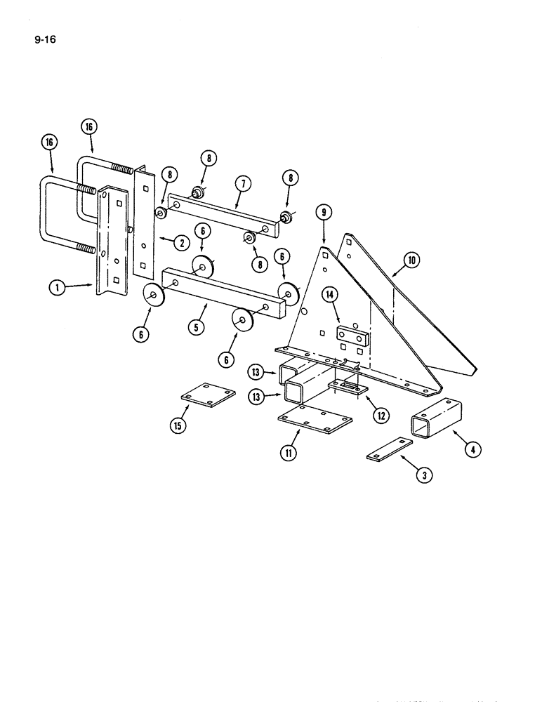 Схема запчастей Case IH 183 - (9-16) - PARALLEL LINKAGE - 3 TOOLS 