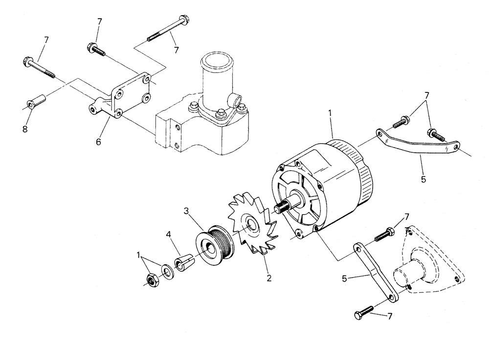 Схема запчастей Case IH STEIGER - (02-02) - ALTERNATOR AND MOUNTING (06) - ELECTRICAL