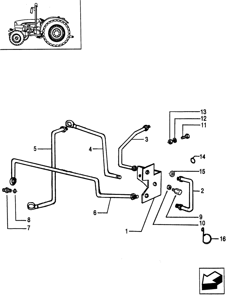 Схема запчастей Case IH JX95 - (1.82.7/05) - VAR - 306, 335560, 744774 - TWO FRONT CONTROL VALVES - PIPES (07) - HYDRAULIC SYSTEM