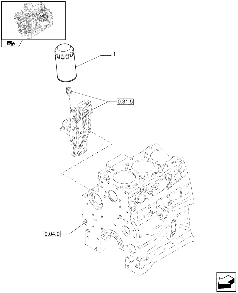 Схема запчастей Case IH PUMA 210 - (0.30.2) - OIL FILTERS - ENGINE (01) - ENGINE