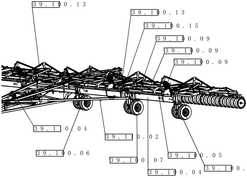 Схема запчастей Case IH 700 - (00.000.01) - PICTORIAL INDEX - FRAME COMPONENTS (00) - GENERAL & PICTORIAL INDEX