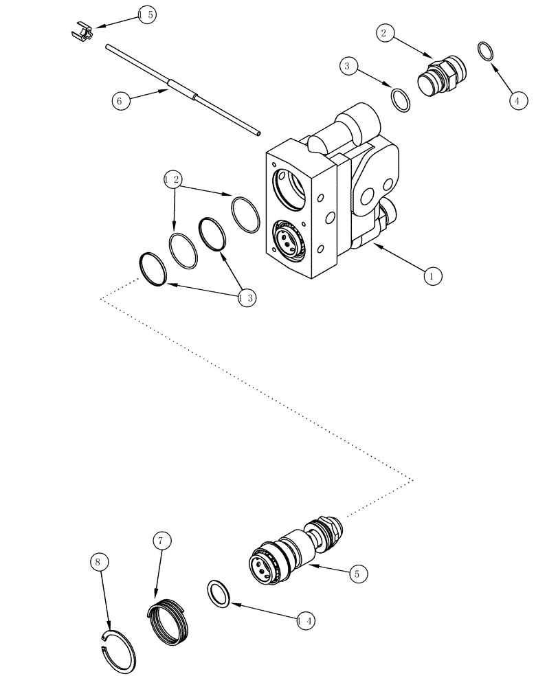 Схема запчастей Case IH MX255 - (08-25) - REMOTE HYDRAULIC COUPLINGS (08) - HYDRAULICS