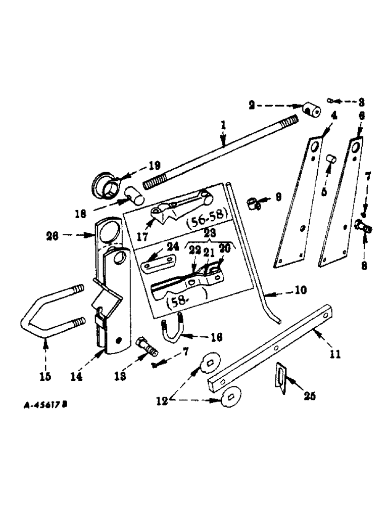 Схема запчастей Case IH 661 - (AB-06) - SECOND GANG PARALLEL LINKAGE 