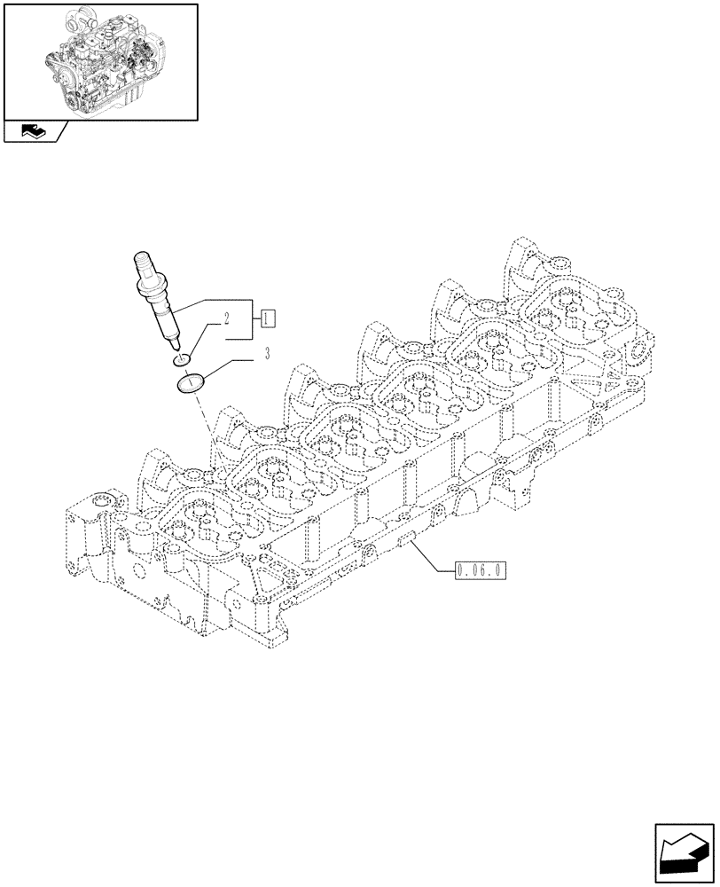 Схема запчастей Case IH F4GE9684B J604 - (0.14.0[02]) - INJECTION EQUIPMENT - INJECTOR (504125156) 