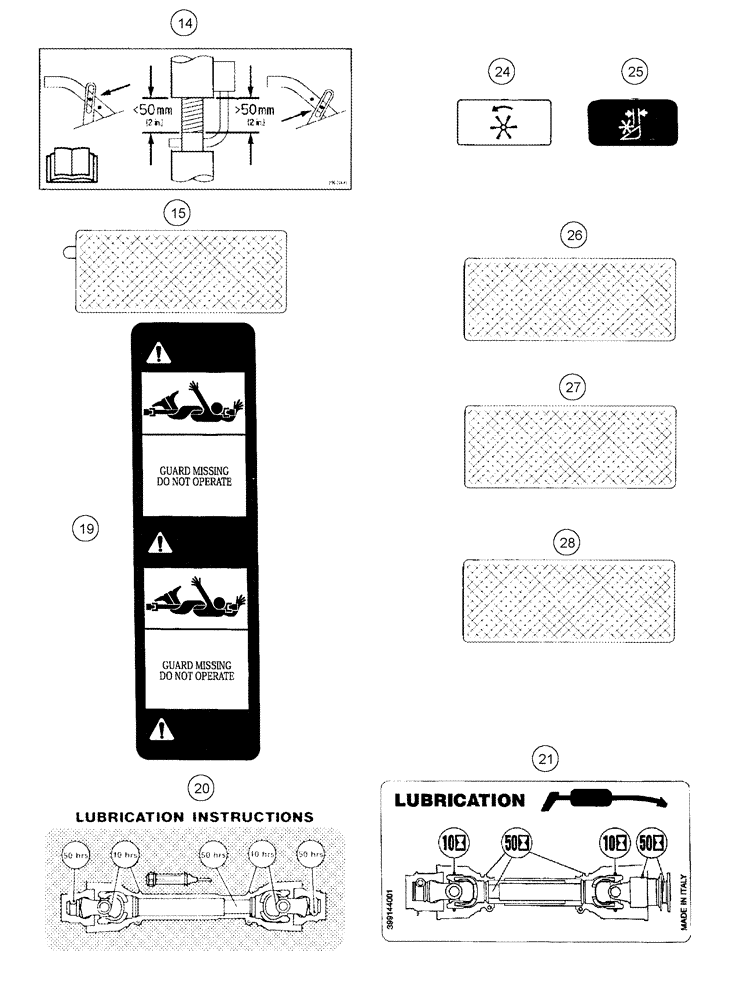 Схема запчастей Case IH 1010 - (09D-14) - DECALS - ENGLISH LANGUAGE (09) - CHASSIS/ATTACHMENTS