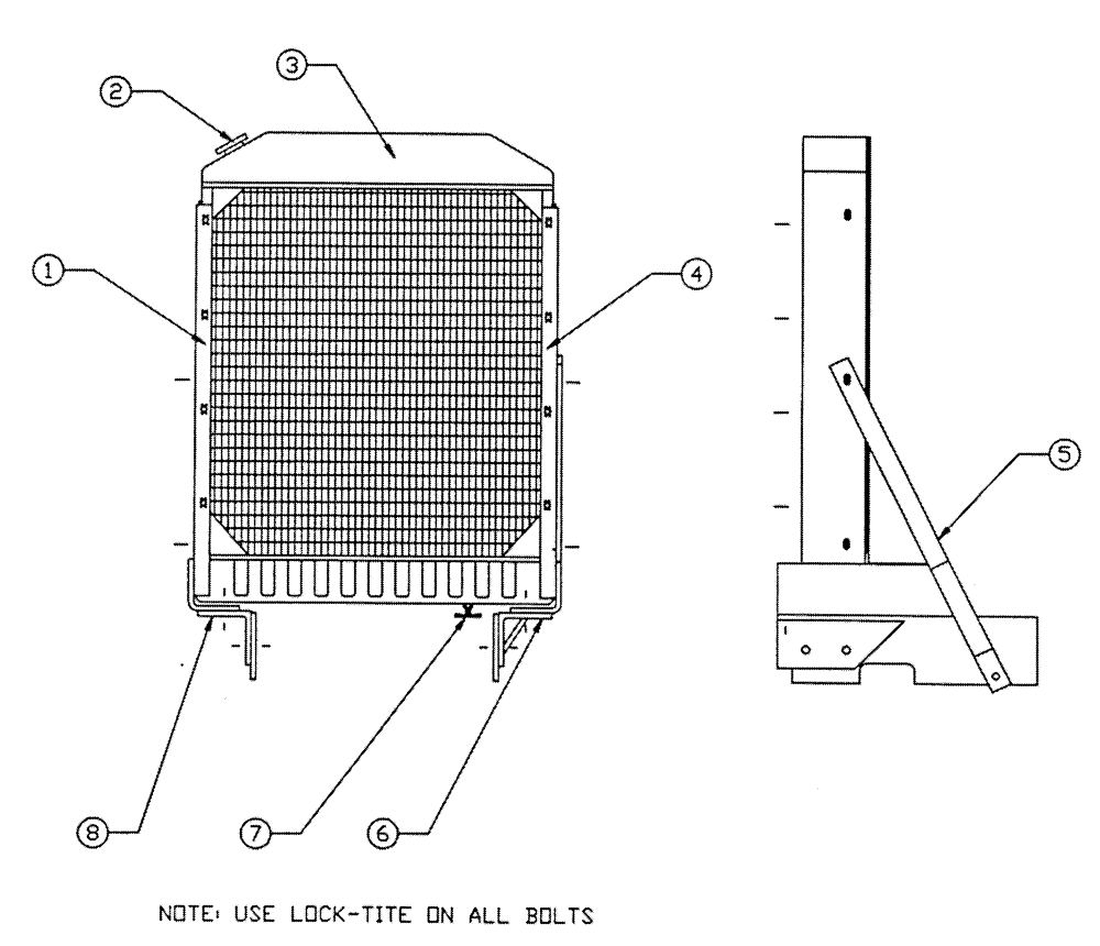 Схема запчастей Case IH PATRIOT NT - (02-008) - RADIATOR ASSEMBLY (01) - ENGINE