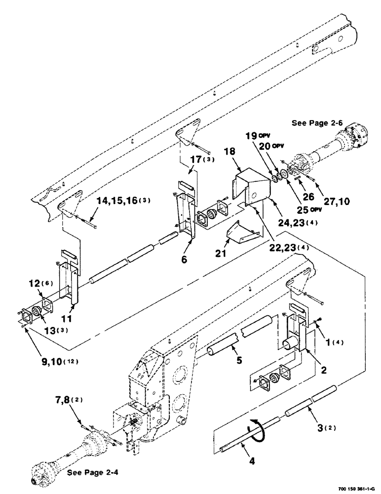 Схема запчастей Case IH DC515 - (2-02) - DRIVELINE ASSEMBLY (09) - CHASSIS