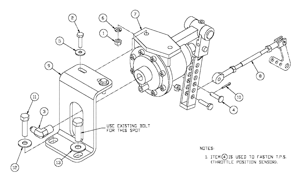 Схема запчастей Case IH FLX3300B - (02-033) - THROTTLE ASSEMBLY (FLX3300B CAT ENGINE & FLX3330B) (01) - ENGINE