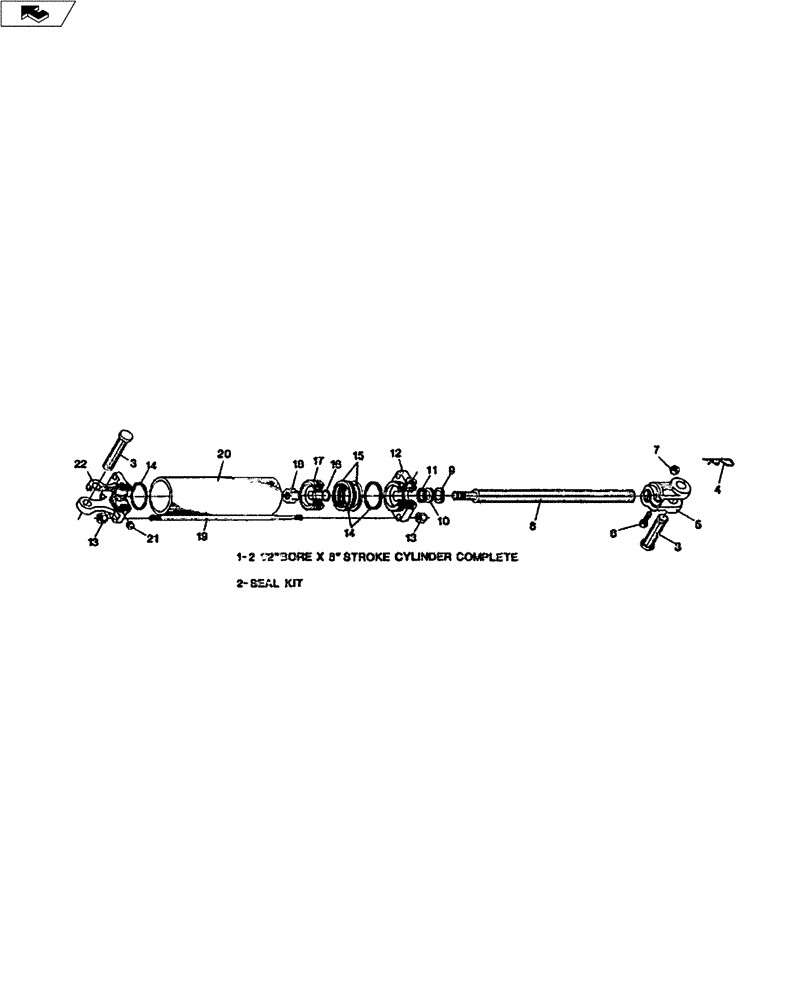 Схема запчастей Case IH COULTER - (35.100.03) - HYDRAULIC CYLINDER - 2-1/2" X 8" (35) - HYDRAULIC SYSTEMS