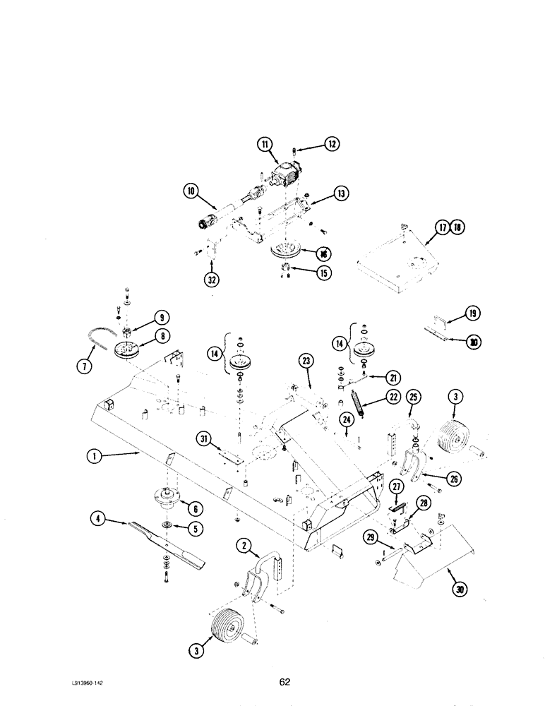 Схема запчастей Case IH M172 - (62) - MAIN FRAME (58) - ATTACHMENTS/HEADERS