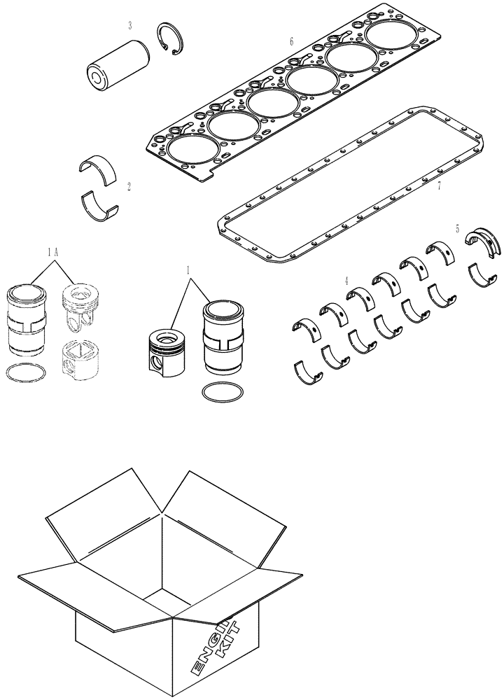 Схема запчастей Case IH MX305 - (02-27B) - KIT ENGINE OVERHAUL, MX305 AND MAGNUM 305 (02) - ENGINE