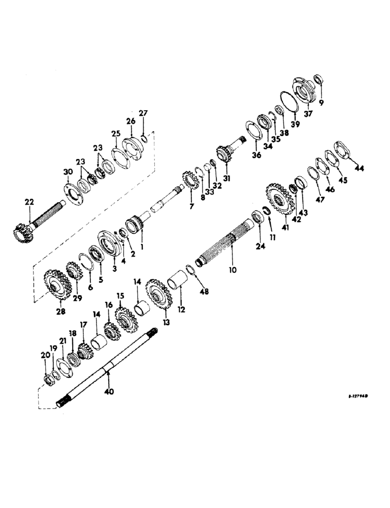 Схема запчастей Case IH 2756 - (B-05) - POWER TRAIN, SPEED TRANSMISSION, IN CLUTCH HOUSING (03) - POWER TRAIN