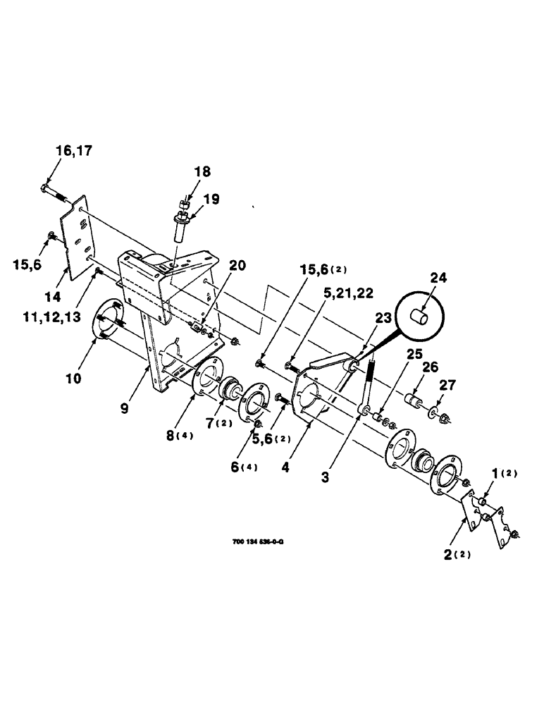 Схема запчастей Case IH 625 - (5-06) - PANEL ASSEMBLY, HAY CONDITIONER, LEFT (58) - ATTACHMENTS/HEADERS