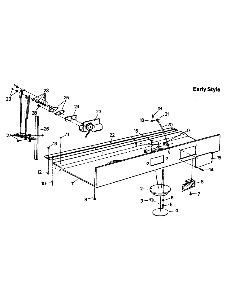 Схема запчастей Case IH PTA325 - (01-27) - FRONT CONSOLE, EARLY STYLE, BEFORE 11-1-78 (10) - CAB