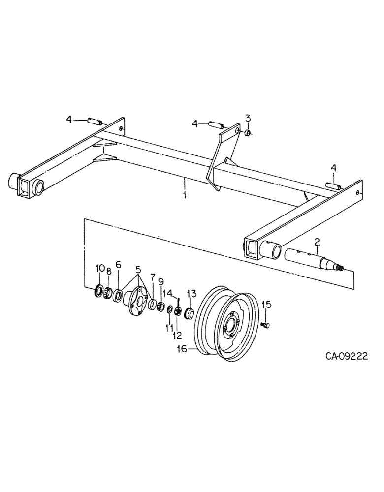 Схема запчастей Case IH 568 - (B-08) - AXLE, WHEEL AND HUB, 4 ROW 