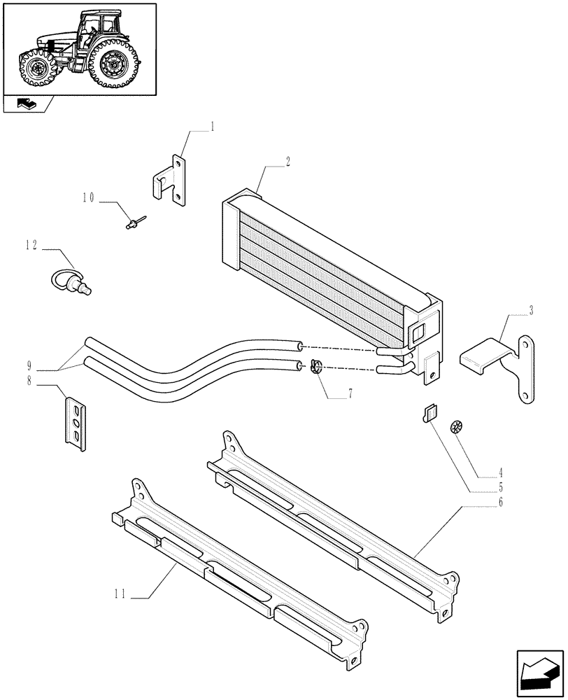 Схема запчастей Case IH FARMALL 85U - (1.27.7/01) - HYDRAULIC POWER TAKE OFF - HEAT EXCHANGER & PIPES (VAR.330727-334727-330729-334729-330728-332728-330819-334819) (03) - TRANSMISSION