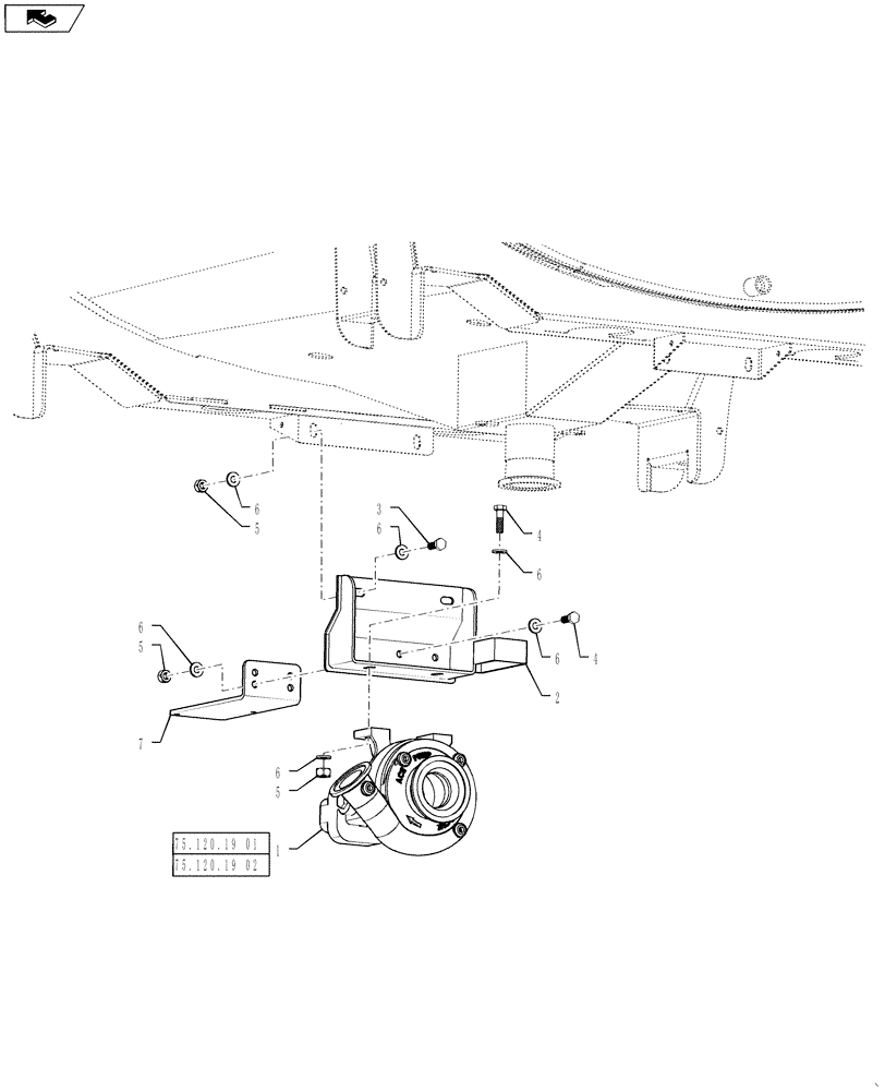 Схема запчастей Case IH 3330 - (75.120.18) - PUMP MOUNTING, GROUP (75) - SOIL PREPARATION