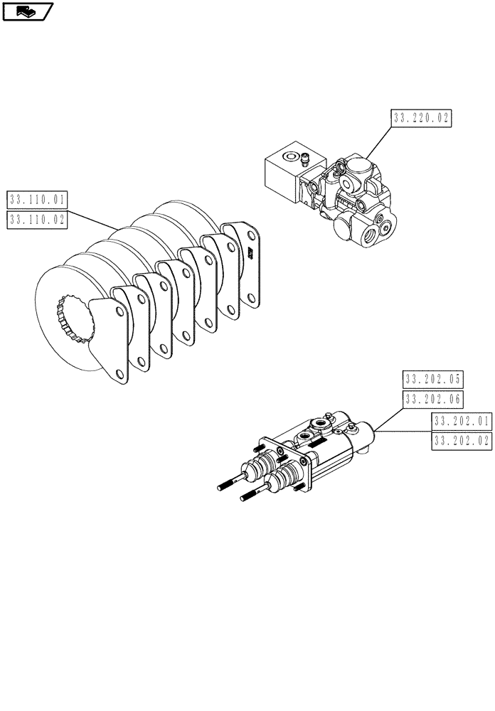 Схема запчастей Case IH MAGNUM 180 - (00.000.33) - PICTORIAL INDEX - BRAKES & CONTROLS (00) - GENERAL & PICTORIAL INDEX