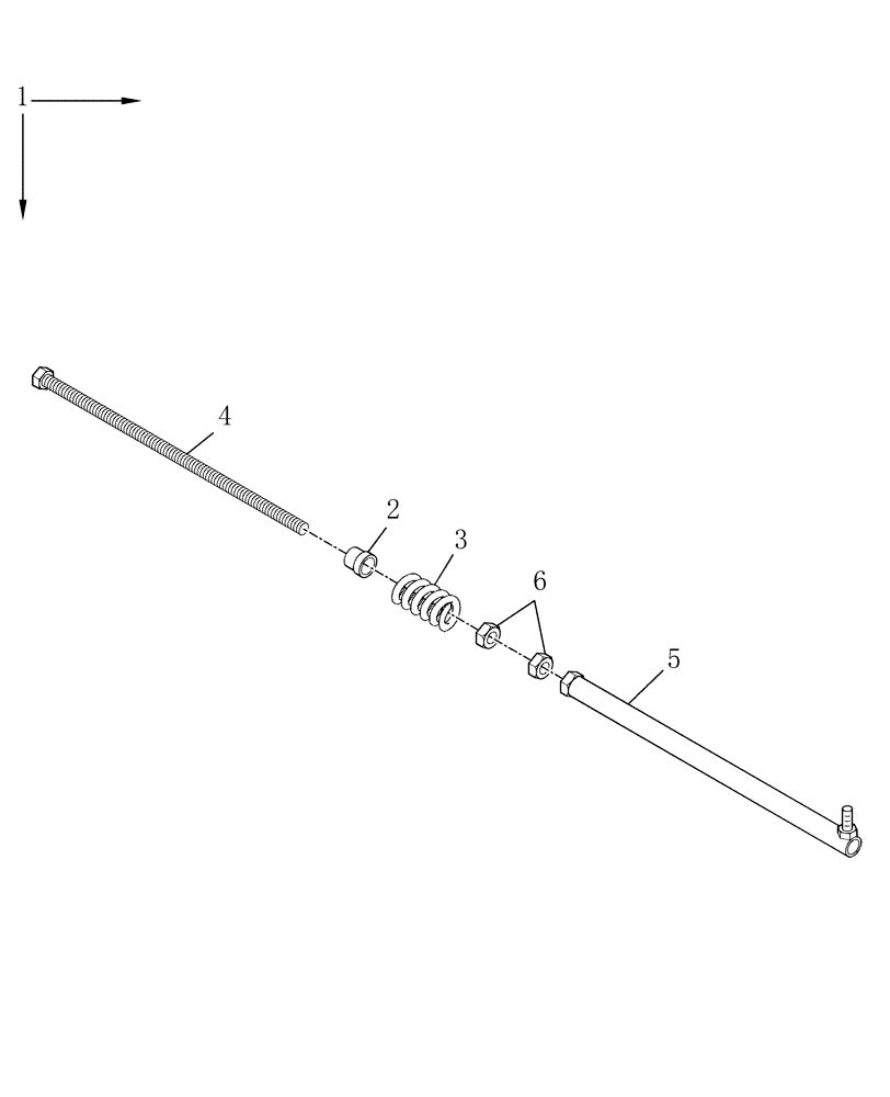 Схема запчастей Case IH DHX251 - (2.02[1]) - ADJUSTER TUBE, PRIOR TO PIN K01 2002 (12) - MAIN FRAME