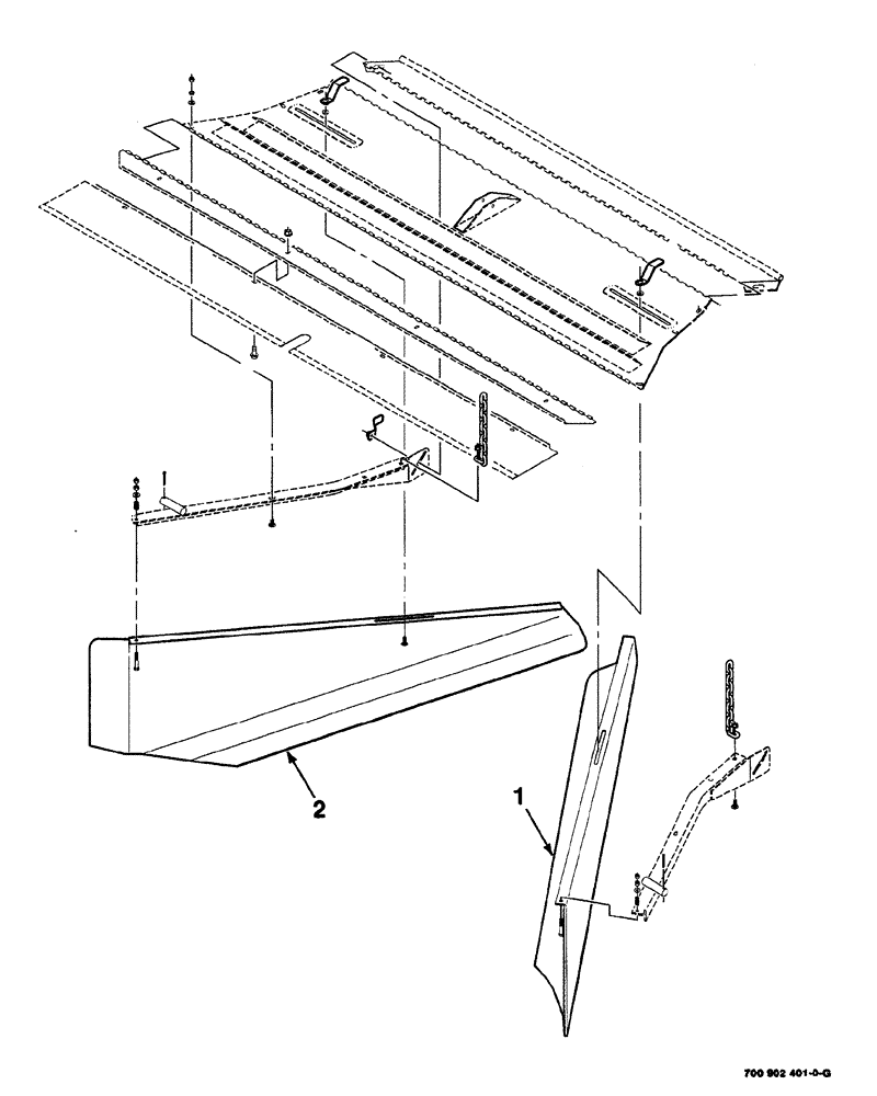 Схема запчастей Case IH 525 - (09-014) - NARROW WINDROW FORMING KIT (88) - ACCESSORIES