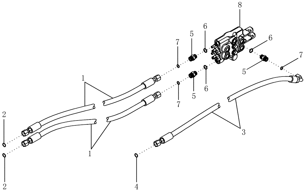 Схема запчастей Case IH LX132 - (08-18) - HYDRAULICS - EXTERNAL VALVE, JX TRACTOR (08) - HYDRAULICS