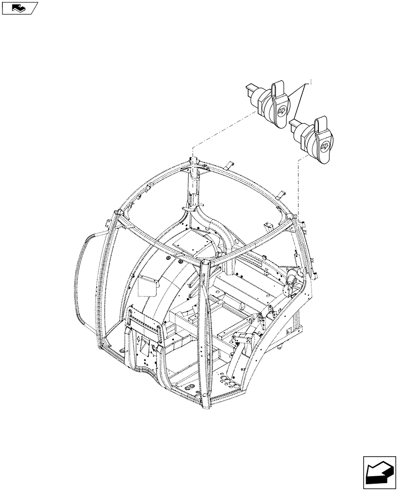 Схема запчастей Case IH PUMA 145 - (55.404.10) - POWER SOCKET - ROTARY BEACON (55) - ELECTRICAL SYSTEMS