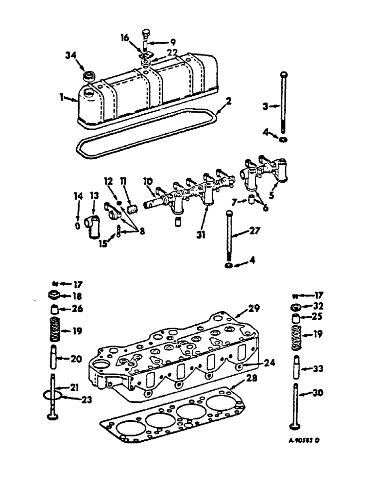 Схема запчастей Case IH C-175 - (F-20) - CYLINDER HEAD AND RELATED PARTS 