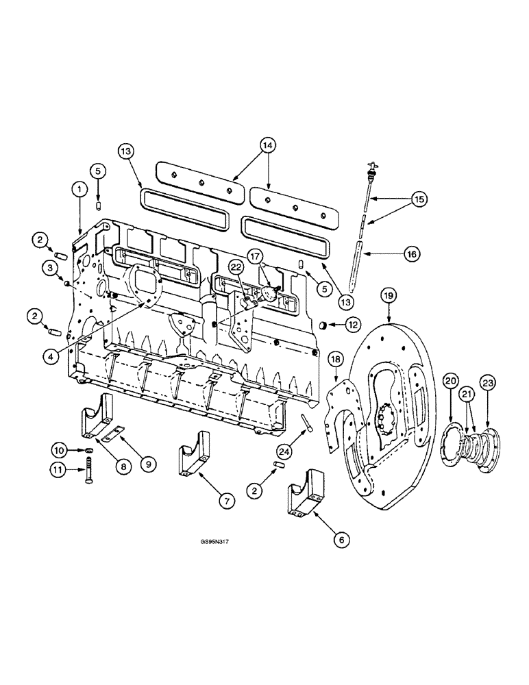 Схема запчастей Case IH D-361 - (8-04) - CRANKCASE AND RELATED PARTS, 1206 & 21206 TRACTORS, 806 & 2806 TRACTORS W/ENGINE S/N 22699 & AFTER 