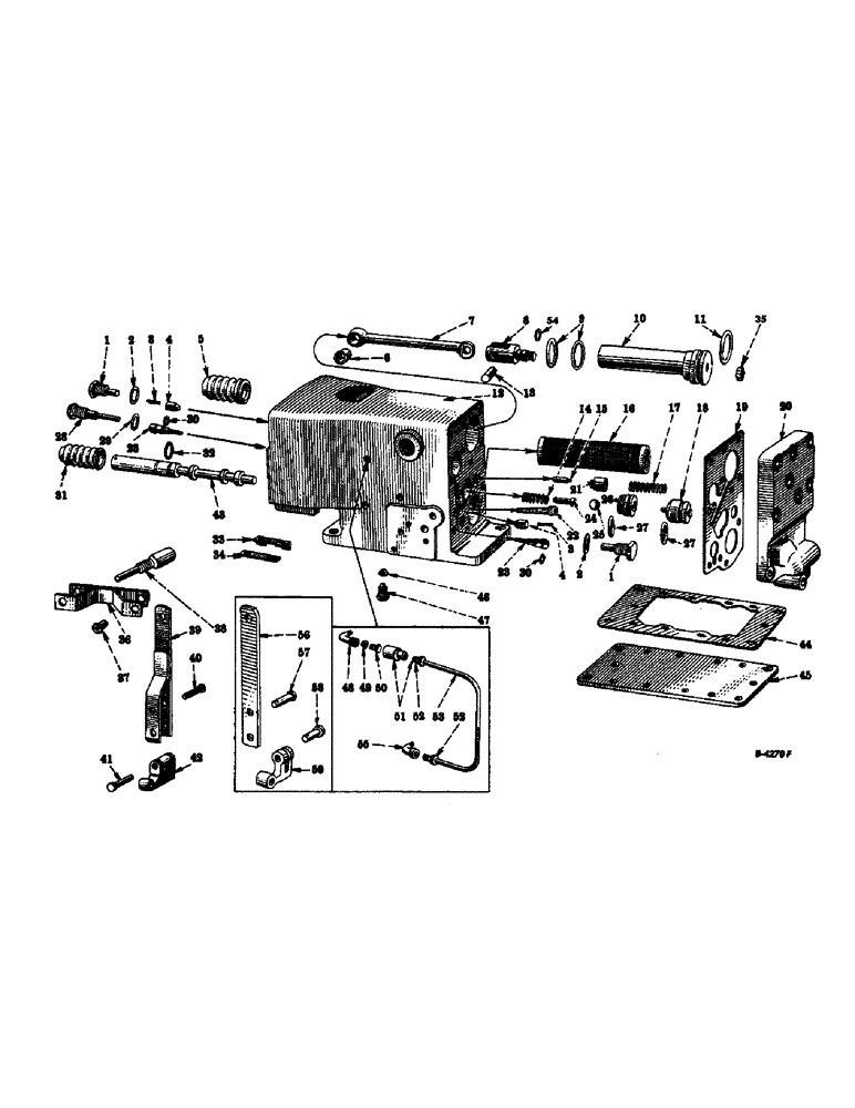 Схема запчастей Case IH FARMALL CUB - (10-01) - HYDRAULICS TOUCH CONTROL SYSTEM CYLINDER BLOCK, VALVES AND RELATED PARTS (07) - HYDRAULICS