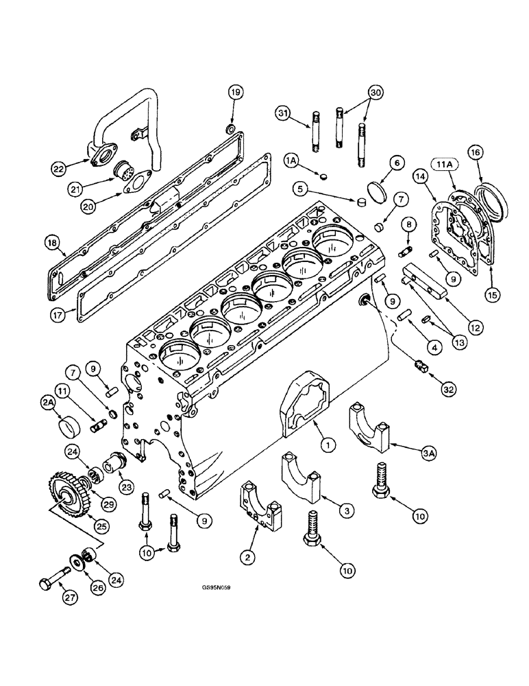 Схема запчастей Case IH D-310 - (5-002) - CRANKCASE & RELATED PARTS/706 & 756 TRACTORS/95 COTTON HARVESTERS/715 COMBINES/782 COTTON PICKERS 