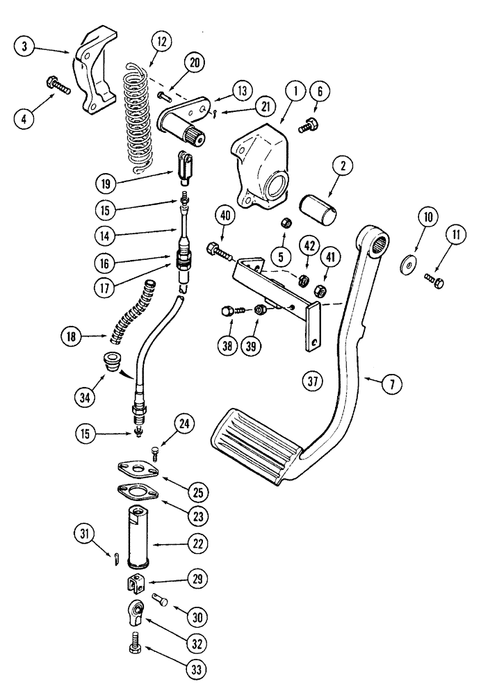 Схема запчастей Case IH 7210 - (6-056) - INCHING PEDAL (06) - POWER TRAIN