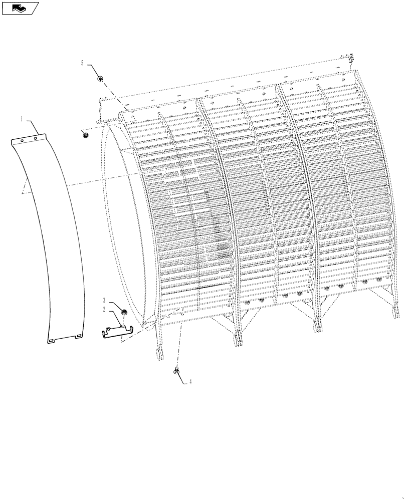 Схема запчастей Case IH 5130 - (88.200.05) - DIA, CONCAVE BLANKING PLATES (88) - ACCESSORIES